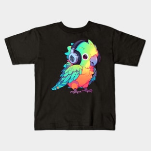 Parrot Headphones Kids T-Shirt